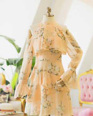 Yellow Floral Bare Shoulders Dress | Kim Mi So - What’s Wrong With Secretary Kim