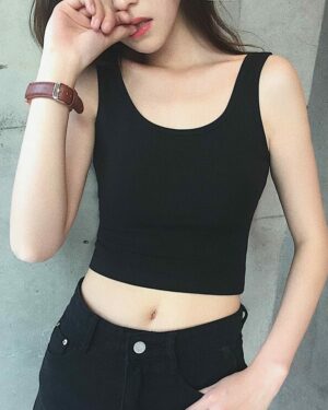 Black Crop Top | Hyuna