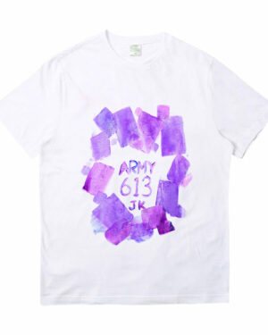 White Jungkook Own Design Graffiti T-Shirt | Jungkook - BTS