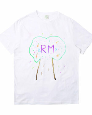 White RM Own Design Graffiti T-Shirt | RM - BTS