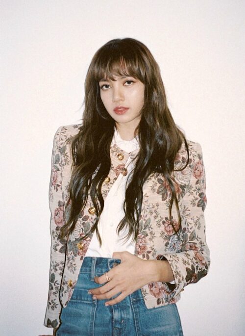 Beige Vintage Flower Print Coat | Lisa – Blackpink