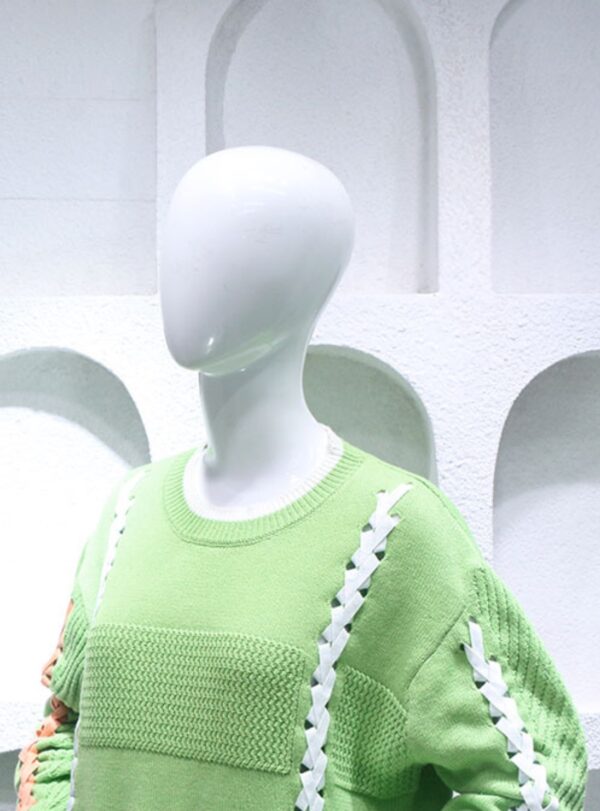 Green Lace-Up Sweater | Joy - Red Velvet - Image 5