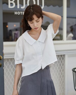 White Short-Sleeved Blouse | Seulgi - Red Velvet