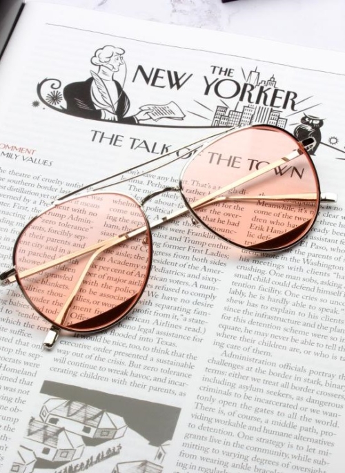 Pink Tinted Aviator Glasses | Shim Cheong - The Legend Of The Blue Sea