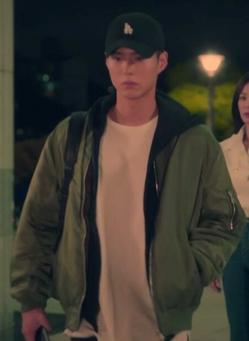 Navy Green Bomber Jacket | Sa Hye-Jun – Record Of Youth