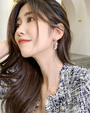 Silver Feather Pearl Earrings | IU - Hotel Del Luna