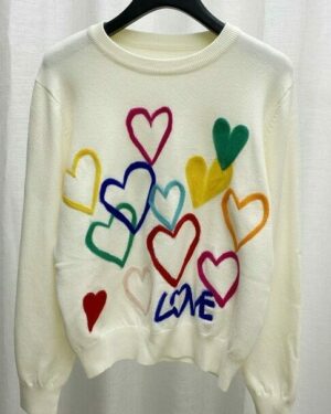 White Love Embroidered Sweatshirt | Xiumin - EXO