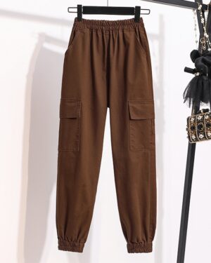 Brown Cargo Pants With Pockets | Key - SHINee