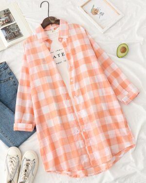 Orange Checkered Shirt | Haechan - NCT