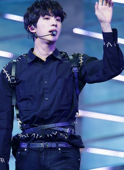 Black Suspender Criss Cross Waist Harness | Jin - BTS