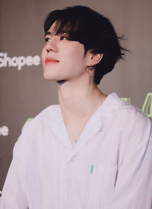 Silver Round Chain Earring  | Yugyeom - GOT7