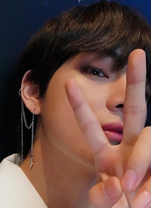 Silver Long Double Buckle Earring | Taehyung – BTS