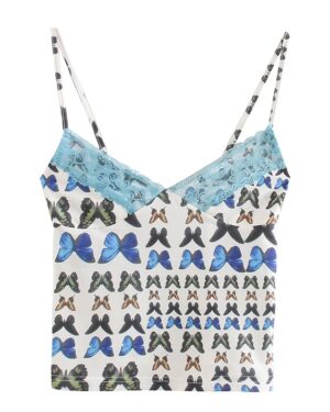 Blue Butterfly V-Neck Camisole | Joy - Red Velvet