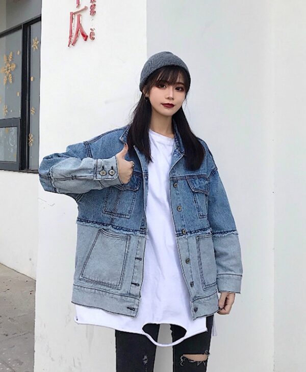 Blue Fringe Contrast Color Denim Jacket | Wendy - Red Velvet