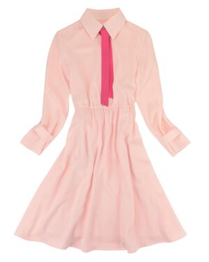 Pink Dress With Necktie | Cha Soo-Hyun - Encounter