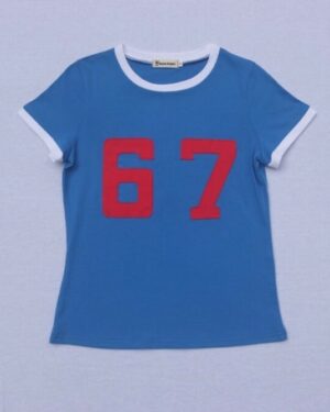 Blue 67 Blue Short Sleeve T-Shirt | IU