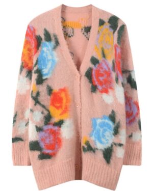 Pink Flower Oversized Cardigan | Tiffany - Girls Generation