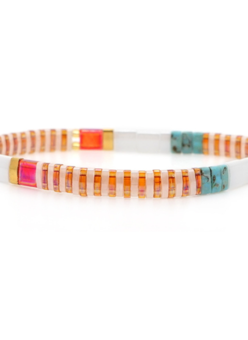 Orange Beaded Boho Bracelet | Taehyung – BTS