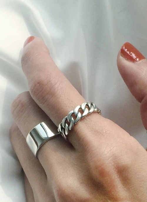 Silver Adjustable Chain Ring | Jungkook - BTS