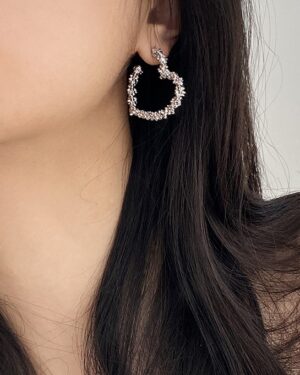 SIlver Heart Hoop Earrings | Lia - ITZY