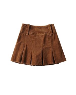 Brown Corduroy Pleated Skirt | Wendy - Red Velvet