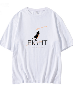 White "Eight" Flying Girl T-Shirt | IU