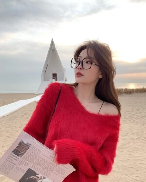 Red Mink Sweater | Jungwon - Enhypen