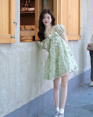 Green Butterfly Bow Dress | Miyeon - (G)I-DLE