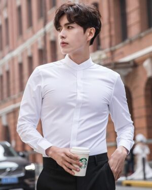 White Band Collar Shirt | Hendery - NCT