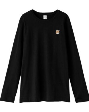 Black Mini Fox Long Sleeves T-Shirt | Giselle - Aespa