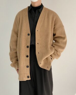 Light Brown Knitted Cardigan | S.Coups - Seventeen