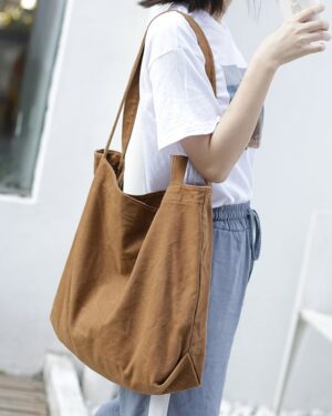 Brown Spacious Tote Bag | Do Bong Soon - Strong Woman Do Bong Soon