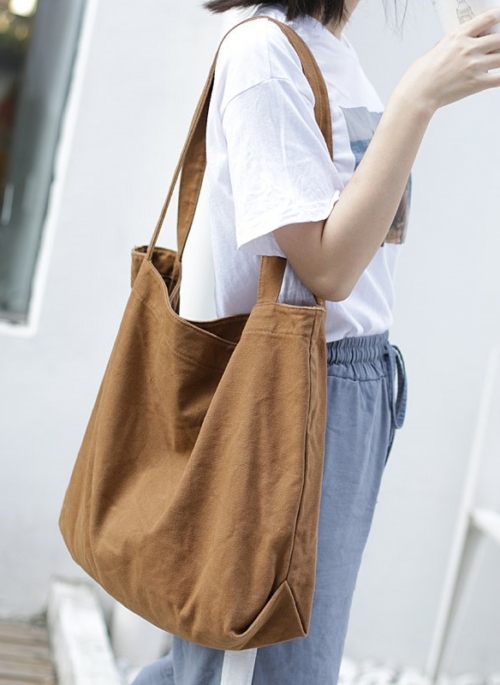 Brown Spacious Tote Bag | Do Bong Soon - Strong Woman Do Bong Soon