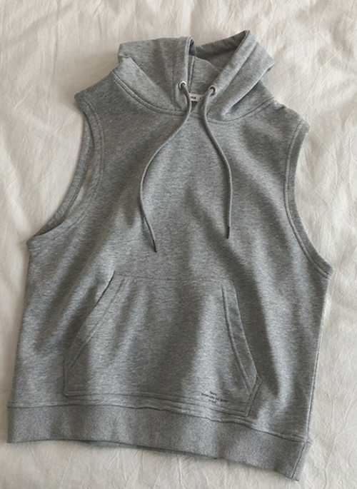 Grey Sleeveless Hoodie | Sunoo – Enhypen