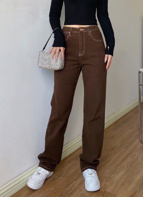 Brown Retro Jeans | Jennie – BlackPink