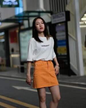 Orange A-Line Skirt | Kang Mi Rae - My ID is Gangnam Beauty