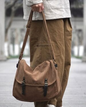 Brown Messenger Canvas Bag | RM - BTS