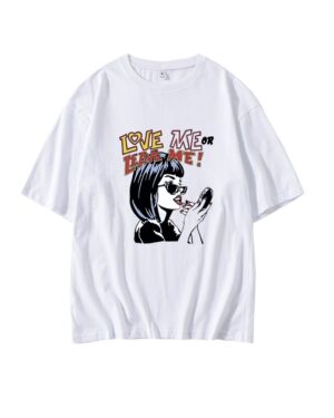 White "Love Me Or Leave Me" T-Shirt | Karina - Aespa