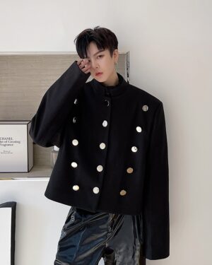 Black Multi-Button Jacket | Baekhyun - EXO