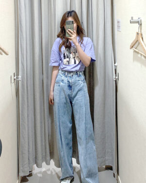 Light Blue Wide Leg Jeans | Rose - BlackPink