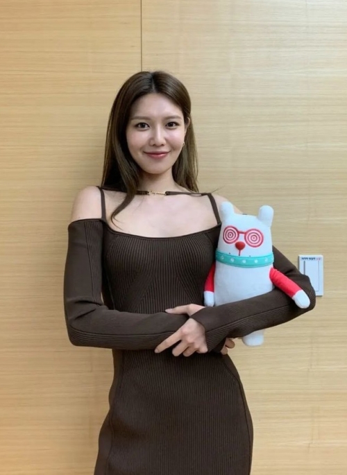 Brown Off-Shoulder Long Dress | Sooyoung - Girls Generation