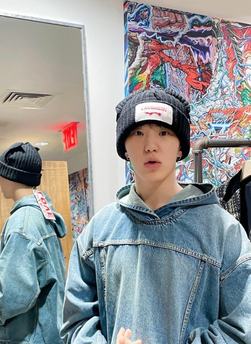 Blue Oversized Denim Hoodie | Hoshi – Seventeen