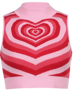 Pink Heart  Knit Vest | Soyeon - (G)IDLE