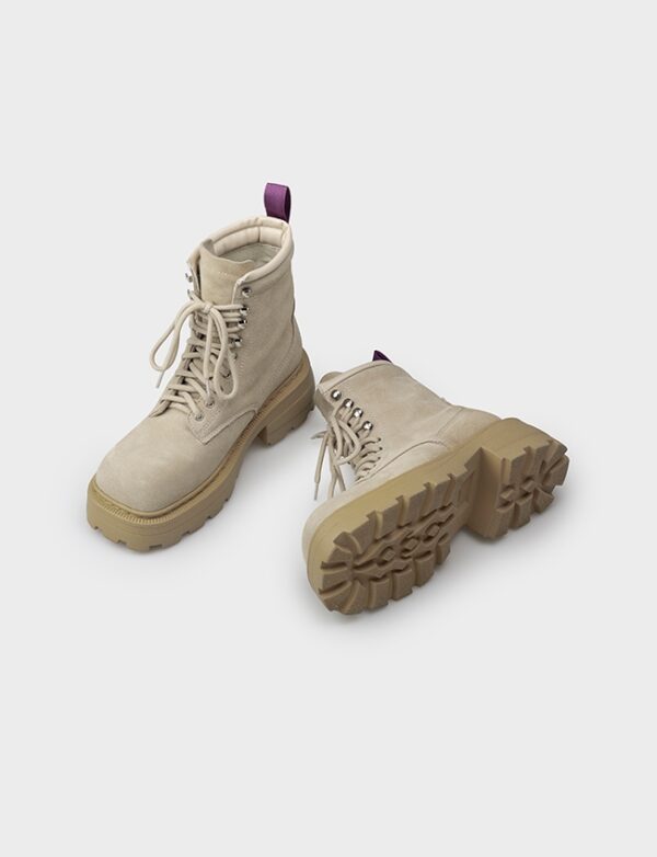 Beige Combat Boots | Rose - BlackPink - Image 2