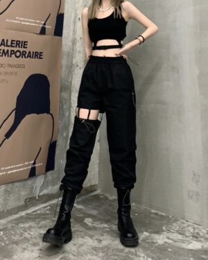 Black Cut Out Pants | Lisa - BlackPink