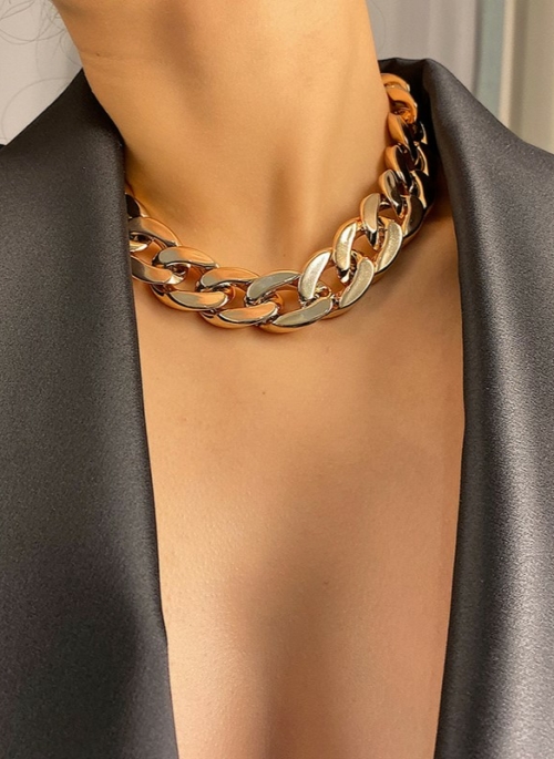 Gold Thick Chain Necklace | Yoon Se Ri - Crash Landing On You