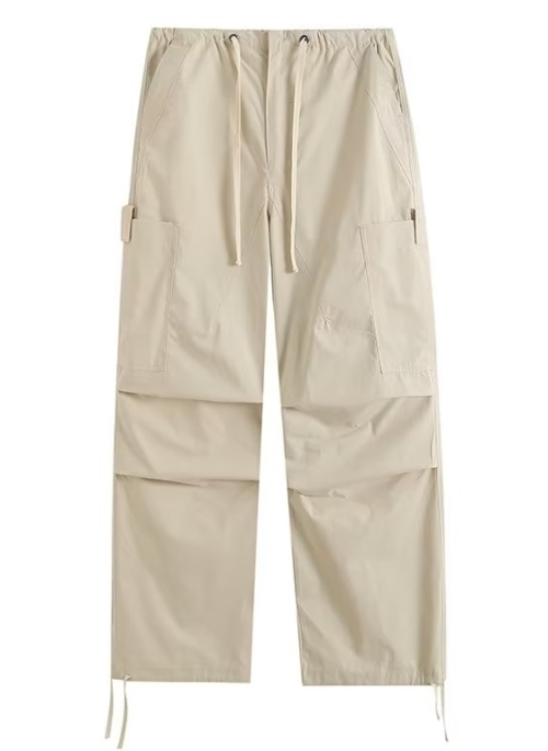 Beige Drawstring Cargo Pants | Hanni – NewJeans