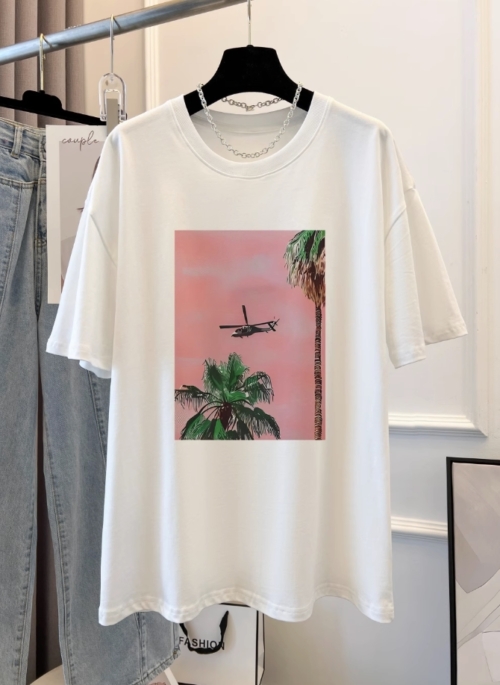 White Scenery Print T-Shirt | Taehyung – BTS