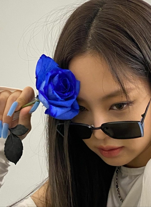 Black Glasses With Blue Side Frame | Jennie - BlackPink