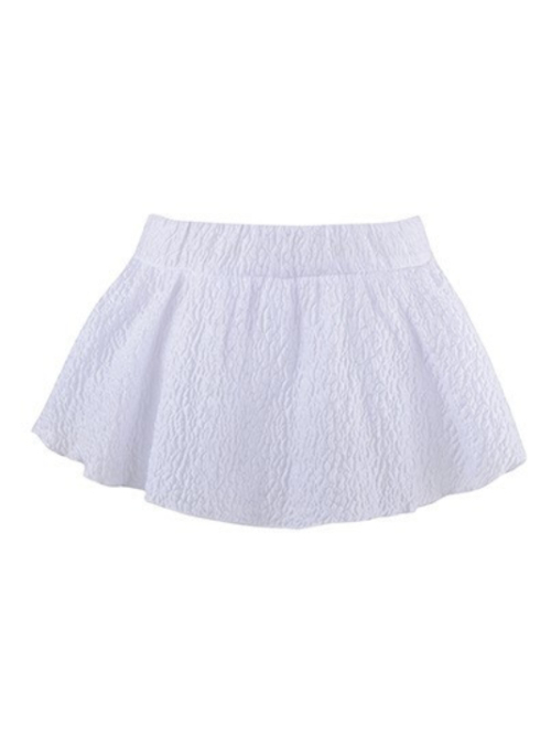 White Layered Ruffled Skorts | Sumin – STAYC